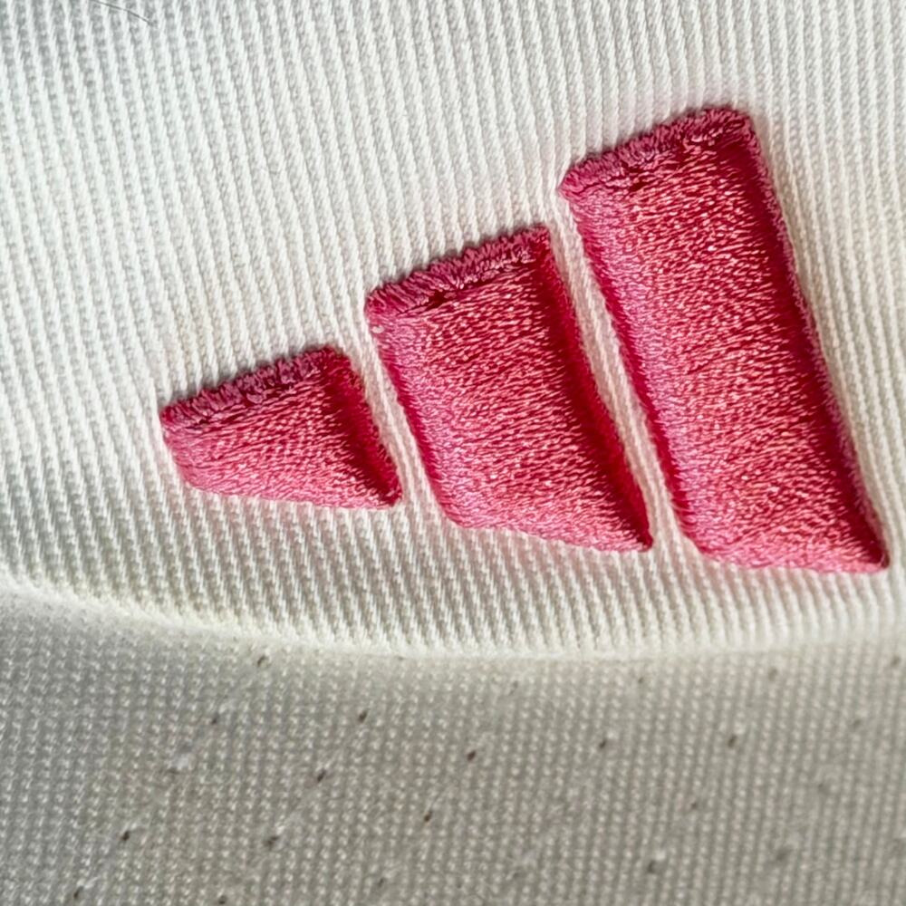 Adidas Adjustable Strapback Hat Baseball Cap Women White Pink - Picture 4 of 10